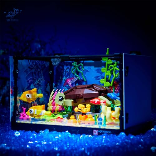 Hallisun Spielzeug Baustein Set, Fischtank Baustein Set, Aquarium, Meeresleben, ökologisches Meeresschildkröten Aquarium, für Meeresliebhaber, Erwachsene Teenager Kinder ab 6 Jahren753 Teile von Hallisun