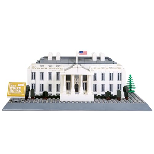 Hallisun Washington D.C. Weißes Haus Bausteinset, weltberühmte Wahrzeichen Sammlung, Architekturmodellbausatz für Kinder und Erwachsene, als Geburtstagsgeschenk und Büro Heimdekoration, 770 Teile von Hallisun