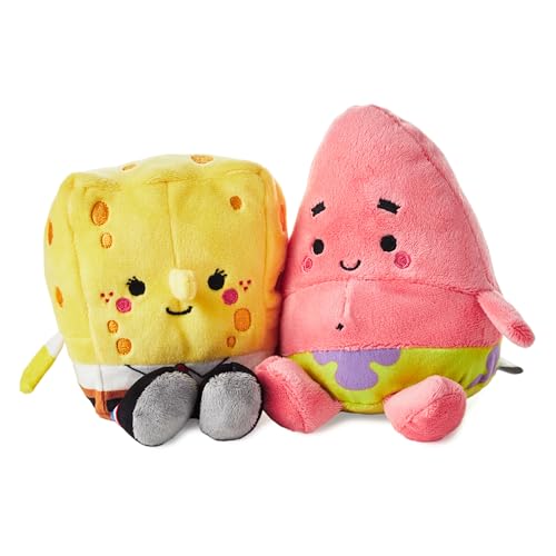 Hallmark Better Together Nickelodeon Magnetisches Plüschtier (Spongebob und Patrick) 14,6 cm Stofftiere, Geschenke für Fans von Hallmark