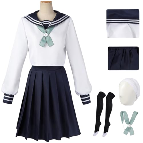Hallojojo Amanai Riko Kostüm Damen Cosplay Anime Beschwörer Amanai Riko Schuluniform Anzug Top Rock Stirnband Krawatte Socken für Fancy Dress Up Halloween Karneval Party Maskenball Verkleidung Hallojojo Amanai Riko Kostüm Damen Cosplay Anime Beschwörer Amanai Riko Schuluniform Anzug Top Rock Stirnband Krawatte Socken für Fancy Dress Up Halloween Karneval Party Maskenball Verkleidung von Hallojojo