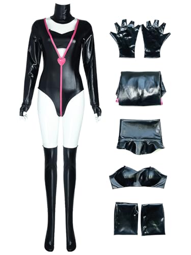 Hallojojo Angel Dust Cosplay Kostüm Set Anime Hazbin Hotel Verkleidung Angel Dust Uniform Schwarz Weihnachten Halloween Karneval Party Bühnenauftritt Fancy Kostüm für Erwachsene Hallojojo Angel Dust Cosplay Kostüm Set Anime Hazbin Hotel Verkleidung Angel Dust Uniform Schwarz Weihnachten Halloween Karneval Party Bühnenauftritt Fancy Kostüm für Erwachsene von Hallojojo