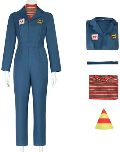 Hallojojo Anya Kostüm Damen Cosplay Freight Game Arzt Anya Arbeitskleidung Set Overall und Top Gürtel Mütze für Fancy Dress Up Halloween Karneval Party Maskenball Verkleidung Hallojojo Anya Kostüm Damen Cosplay Freight Game Arzt Anya Arbeitskleidung Set Overall und Top Gürtel Mütze für Fancy Dress Up Halloween Karneval Party Maskenball Verkleidung von Hallojojo