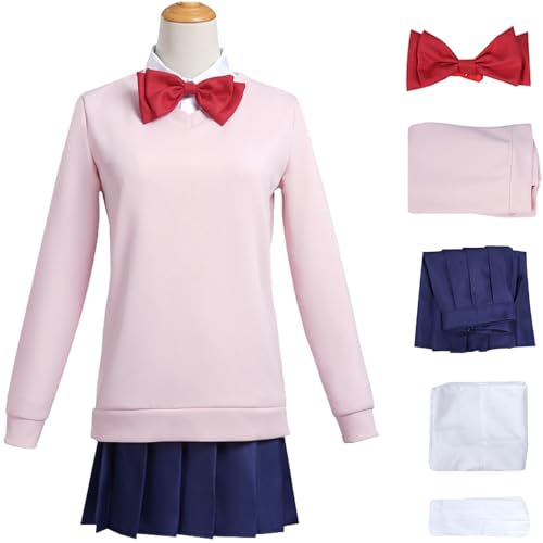 Hallojojo Ayase Momo Kostüm Damen Cosplay Dandadan Momo Ayase Uniform Set Pullover Hemd Rock Fliege Socken und Perücke für Halloween Karneval Party Maskenball Anime Show DAN DA DAN Verkleidung Hallojojo Ayase Momo Kostüm Damen Cosplay Dandadan Momo Ayase Uniform Set Pullover Hemd Rock Fliege Socken und Perücke für Halloween Karneval Party Maskenball Anime Show DAN DA DAN Verkleidung von Hallojojo