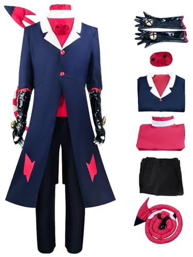 Hallojojo Blitzo Cosplay Kostüm Set mit Schwanz Anime Hazbin Hotel Verkleidung Helluva Boss Blitzo Uniform Weihnachten Halloween Karneval Party Bühnenauftritt Fancy Kostüm für Erwachsene Hallojojo Blitzo Cosplay Kostüm Set mit Schwanz Anime Hazbin Hotel Verkleidung Helluva Boss Blitzo Uniform Weihnachten Halloween Karneval Party Bühnenauftritt Fancy Kostüm für Erwachsene von Hallojojo