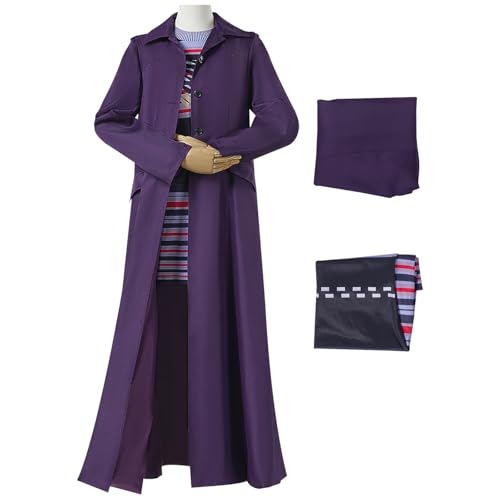 Hallojojo Damen Astrid Deetz Cosplay Kostüm Gestreiftes Kleid und Jacke B'eetleJuice Verkleidung Astrid Cosplay Costume Gothic Weihnachten Halloween Karneval Party Fancy Kostüm für Erwachsene von Hallojojo