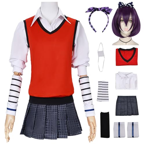 Hallojojo Ikishima Midari Cosplay Kostüm mit Perücke Anime Kakegurui Verkleidung Midari Ikishima JK Uniform Weihnachten Halloween Karneval Party Fancy Kostüm für Erwachsene von Hallojojo