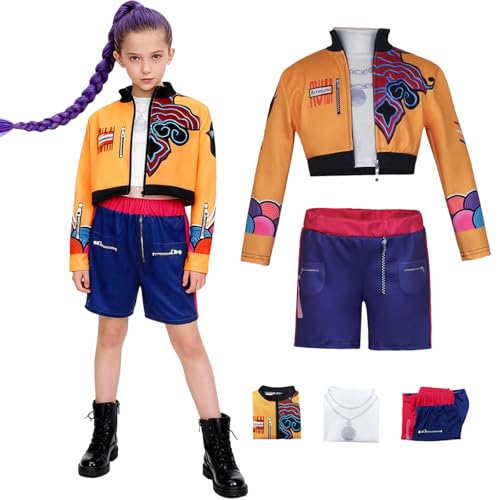 Hallojojo Mädchen Rumi Cosplay Kostüm Set Anime Demon Hunters Verkleidung Girl Group Rumi Uniform Weihnachten Halloween Karneval Party Fancy Bühnenauftritt Kostüm Kinder Größe 110-160 Hallojojo Mädchen Rumi Cosplay Kostüm Set Anime Demon Hunters Verkleidung Girl Group Rumi Uniform Weihnachten Halloween Karneval Party Fancy Bühnenauftritt Kostüm Kinder Größe 110-160 von Hallojojo