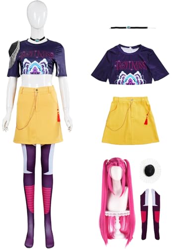 Hallojojo Mira Kostüm Damen Fasching Cosplay Anime Dämon Jäger Mira Uniform Set Oberteil Rock Socken Halskette und Perücke für Halloween Karneval Party Maskenball Fest Verkleidung Hallojojo Mira Kostüm Damen Fasching Cosplay Anime Dämon Jäger Mira Uniform Set Oberteil Rock Socken Halskette und Perücke für Halloween Karneval Party Maskenball Fest Verkleidung von Hallojojo