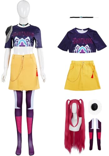 Hallojojo Mira Kostüm Damen Fasching Cosplay Anime Dämon Jäger Mira Uniform Set Oberteil Rock Socken Halskette und Perücke für Halloween Karneval Party Maskenball Fest Verkleidung Hallojojo Mira Kostüm Damen Fasching Cosplay Anime Dämon Jäger Mira Uniform Set Oberteil Rock Socken Halskette und Perücke für Halloween Karneval Party Maskenball Fest Verkleidung von Hallojojo