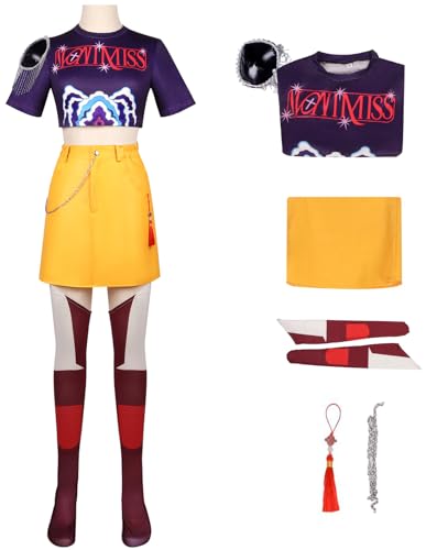 Hallojojo Mira Kostüm Damen Fasching Cosplay Anime Dämon Jäger Mira Uniform Set Oberteil Rock Socken Taillenkette Anhänger für Halloween Karneval Party Maskenball Fest Verkleidung Hallojojo Mira Kostüm Damen Fasching Cosplay Anime Dämon Jäger Mira Uniform Set Oberteil Rock Socken Taillenkette Anhänger für Halloween Karneval Party Maskenball Fest Verkleidung von Hallojojo