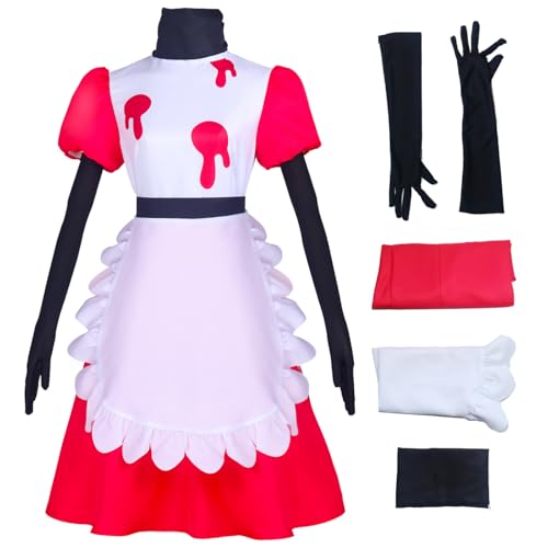 Hallojojo Niffty Cosplay Kostüm Set Maid Dress Anime Hazbin Hotel Verkleidung Niffty Uniform Weihnachten Halloween Karneval Party Bühnenauftritt Fancy Kostüm für Erwachsene Hallojojo Niffty Cosplay Kostüm Set Maid Dress Anime Hazbin Hotel Verkleidung Niffty Uniform Weihnachten Halloween Karneval Party Bühnenauftritt Fancy Kostüm für Erwachsene von Hallojojo