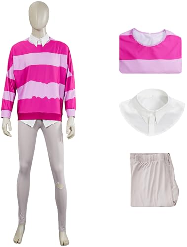Hallojojo Saja Baby Kostüm Herren Cosplay Dämon Boygroup Sajaboys Baby Rosa Langarm Shirt mit Falsche Kragen und Hosen für Fancy Dress Up Halloween Karneval Party Geburtstag Maskenball Verkleidung Hallojojo Saja Baby Kostüm Herren Cosplay Dämon Boygroup Sajaboys Baby Rosa Langarm Shirt mit Falsche Kragen und Hosen für Fancy Dress Up Halloween Karneval Party Geburtstag Maskenball Verkleidung von Hallojojo