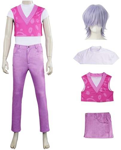 Hallojojo Mystery Kostüm Herren Cosplay Anime Dämon Boygroup Sajaboys Mystery Uniform Set Weste Top Hosen und Perücke für Fancy Dress Up Halloween Karneval Party Maskenball Fest Verkleidung Hallojojo Mystery Kostüm Herren Cosplay Anime Dämon Boygroup Sajaboys Mystery Uniform Set Weste Top Hosen und Perücke für Fancy Dress Up Halloween Karneval Party Maskenball Fest Verkleidung von Hallojojo