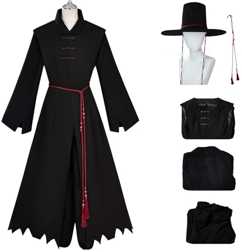 Hallojojo Jinu Kostüm Herren Cosplay Anime Dämon Boygroup Sajaboys Jinu Performance Show Uniform Set Jacke Top Hose Hut für Fancy Dress Up Halloween Karneval Party Maskenball Fest Verkleidung Hallojojo Jinu Kostüm Herren Cosplay Anime Dämon Boygroup Sajaboys Jinu Performance Show Uniform Set Jacke Top Hose Hut für Fancy Dress Up Halloween Karneval Party Maskenball Fest Verkleidung von Hallojojo