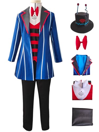 Hallojojo Vox Cosplay Kostüm Set mit Kapuze Anime Hazbin Hotel Verkleidung 3 Vees Vox Uniform Weihnachten Halloween Karneval Party Bühnenauftritt Fancy Kostüm für Erwachsene Hallojojo Vox Cosplay Kostüm Set mit Kapuze Anime Hazbin Hotel Verkleidung 3 Vees Vox Uniform Weihnachten Halloween Karneval Party Bühnenauftritt Fancy Kostüm für Erwachsene von Hallojojo