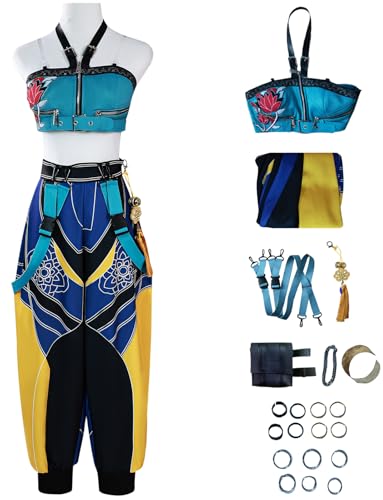 Hallojojo Zoey Kostüm Damen Fasching Cosplay Anime Dämon Jäger Zoey Uniform Set Top Hose Tasche Armband Ohrringe Ring Anhänger für Halloween Karneval Party Maskenball Fest Verkleidung Hallojojo Zoey Kostüm Damen Fasching Cosplay Anime Dämon Jäger Zoey Uniform Set Top Hose Tasche Armband Ohrringe Ring Anhänger für Halloween Karneval Party Maskenball Fest Verkleidung von Hallojojo