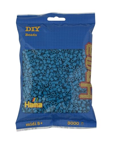 HAMA 3-201-83 Midi Perlen 3000 STK, Petrol Blue/Petroleumblau von Hama Perlen