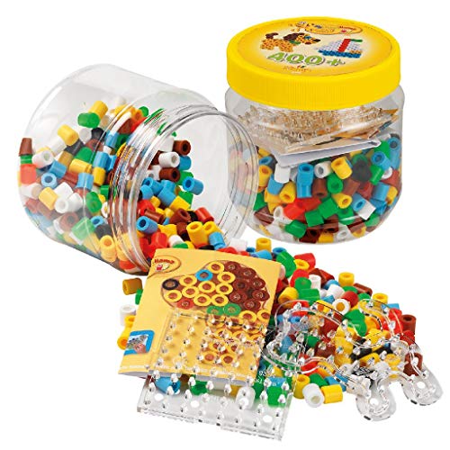 Hama Perlen 8790 Beads & Pegboards in tub Bügelperlen Maxi, Dose mit ca. 400 Perlen, Stiftplatten und Zubehör, Hund, bunt, Einheitsgröße von Hama Perlen