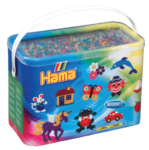 Hama - 208-50 - Kreative Freizeit - Barrel 30.000 Perlen zum Aufbügeln - Midi - Mix Pastell von HAMA