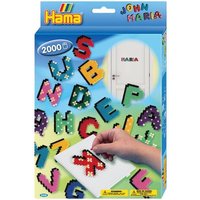 Hama Geschenkpackung Buchstaben, gr. Stiftplatte mit ca. 2000 Bügelperlen von Hama Perlen