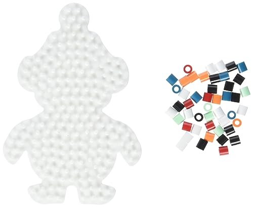 Hama Perlen 4109 Kleines Set Winter mit ca. 450 bunten Midi Bügelperlen mit Durchmesser 5 mm, Stiftplatte und Motivvorlage, inkl. Bügelpapier, kreativer Bastelspaß für Groß und Klein von HAMA