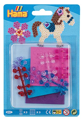 Hama Perlen 4901 Zubehör Set für das Basteln mit Midi Bügelperlen mit Durchmesser 5 mm, Hama Juwelen und Verzierung, Bastelspaß für Groß und Klein von Hama Perlen