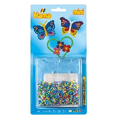 Hama Perlen 5502 Set Herz mit ca. 2.000 bunten Mini Bügelperlen mit Durchmesser 2,5 mm, Stiftplatte, inkl. Bügelpapier, kreativer Bastelspaß für Groß und Klein von Hama