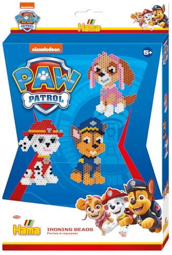 Hama Perlen 7966 Bügelperlen Paw Patrol, kleines Geschenkset mit ca. 2000 Midi-Perlen, 5 mm Durchmesser, für Kinder ab 5 Jahren von Hama