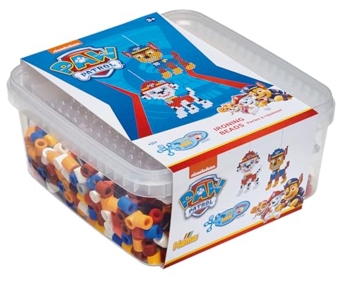 Hama Perlen 8752 Bügelperlen Paw Patrol, Geschenkbox mit ca. 900 Maxi-Perlen, 10 mm Durchmesser, für Kinder ab 3 Jahren von HAMA