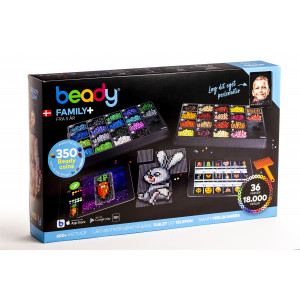 Beady Family+ 18.000 Perlen, 12 Platten, 1 Schaber von Hama