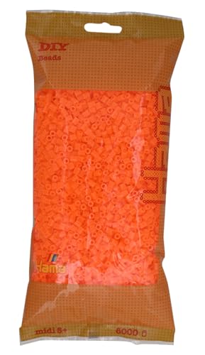 Hama 205-38 Midi Bügelperlen 6000 STK. Neon-Orange Hama 205-38 Midi Bügelperlen 6000 STK. Neon-Orange von Hama
