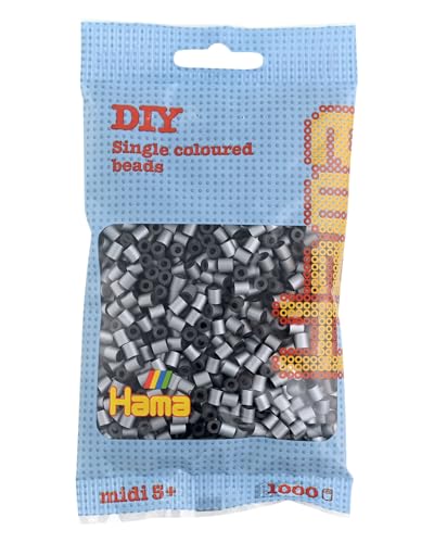 Hama 207-62 - Bügelperlen, 1000 Stück, silber Hama 207-62 - Bügelperlen, 1000 Stück, silber von Hama