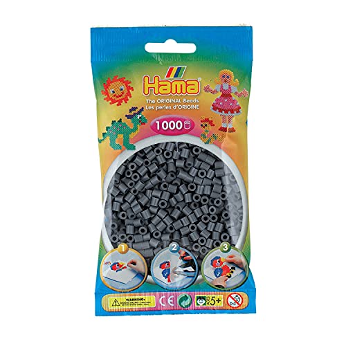 Hama 207-71 Bügelperlen Beutel 1000x, dunkelgrau von HAMA