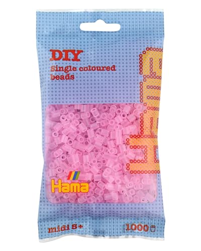 Hama 207-72 Bügelperlen Beutel 1000x, rosaHama Perlen, Transparent Pink, 1000 pcs von Hama