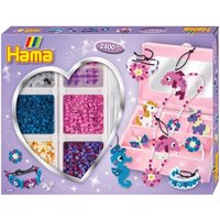 Hama 3709 Kreativbox Accessoires, Bügelperlen Midi, ca. 2400 Stück inklusive Stiftplatte und Zubehör von Hama