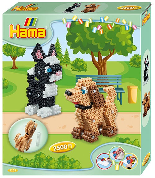 Hama 3D Perlenset Hund Katze Geschenkbox 2500 Teile von Hama