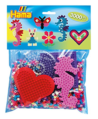 Hama 4412 - Packung für Spielgruppen, ca. 3000 Bügelperlen, 4 Stiftplatten und Zubehör von Hama