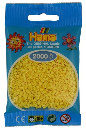 Hama - 501-103 – Mini-Beutel mit 2000 Perlen, Hellgelb von Hama