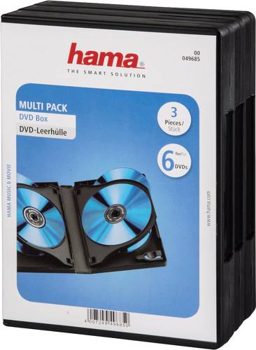 Hama DVD Hülle 00049685 6 CDs/DVDs/Blu-rays Schwarz Polypropylen 3St. von Hama