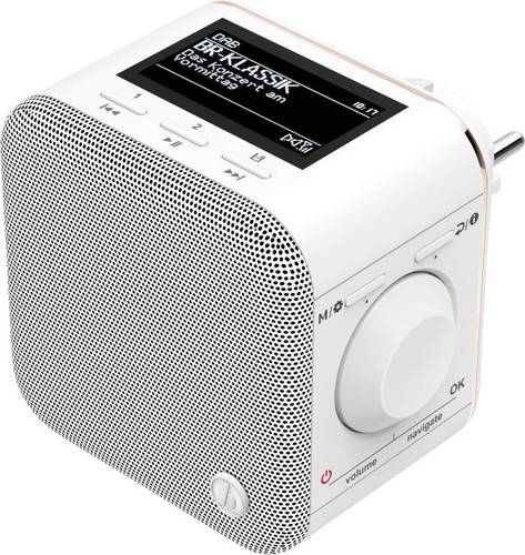 Hama DR40BT-PlugIn Steckdosenradio DAB+ AUX, Bluetooth® Weiß von Hama