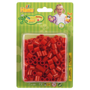 Hama Maxi 250 Bügelperlen Blister-Packung 8505 Rot - 250 Stk von Hama