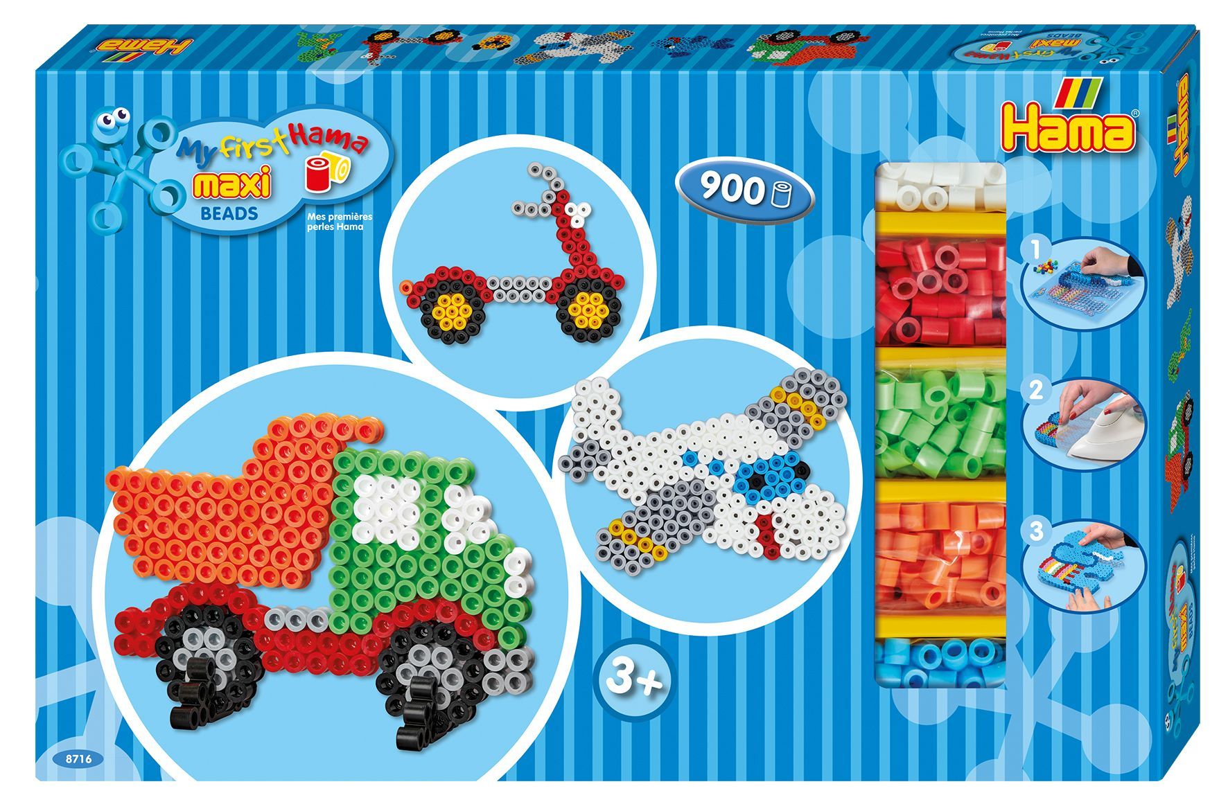 Hama Maxi Geschenkverpackung Lastwagen und Flugzeuge, 900 Stück von Hama