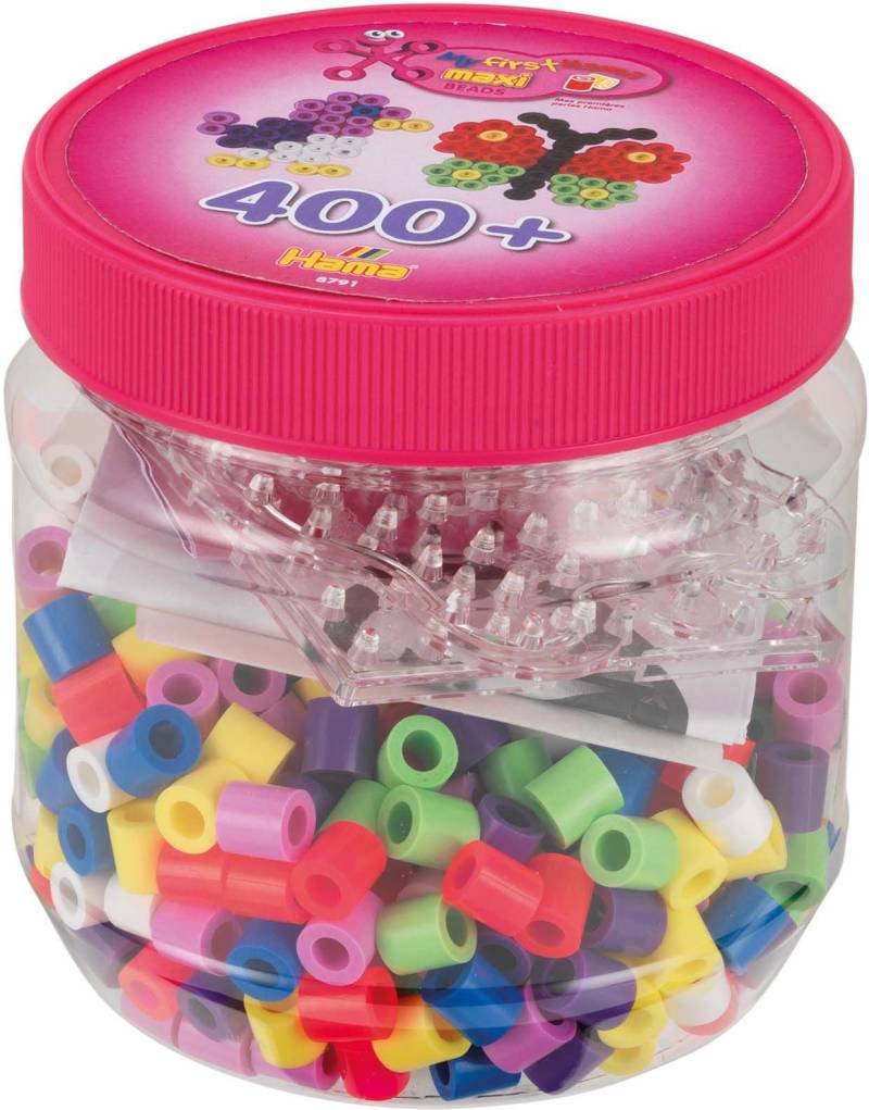 Hama Maxi Perlenset 400 pcs Rosa Deckel von Hama