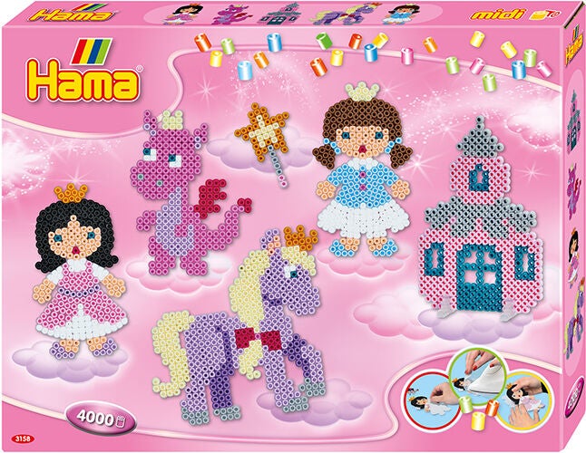 Hama Midi Fantasy Fun Perlenset Geschenkbox 4000 Teile von Hama