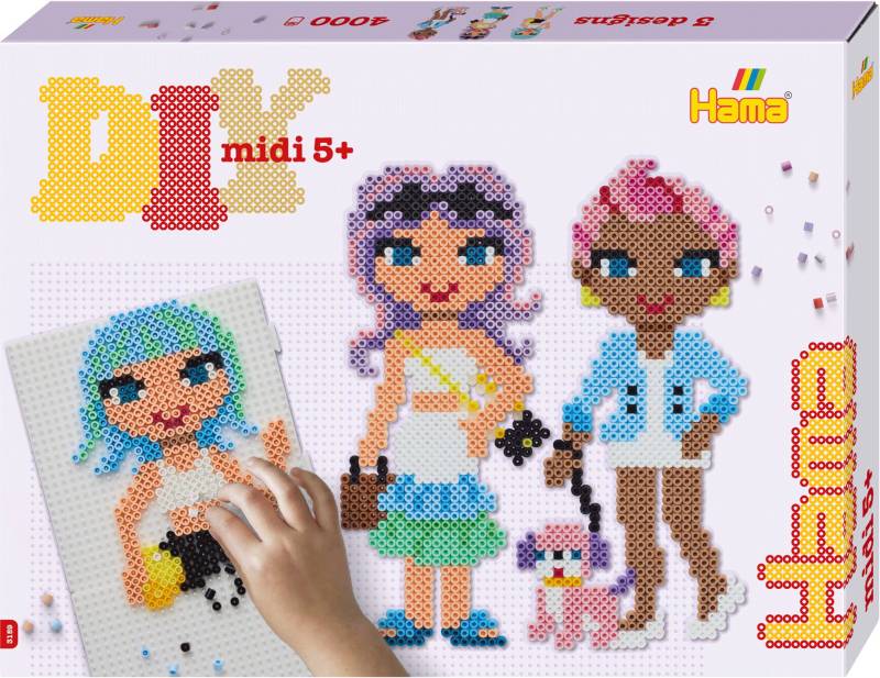 Hama Midi Geschenkbox Fashion Girls 4000 Teile von Hama