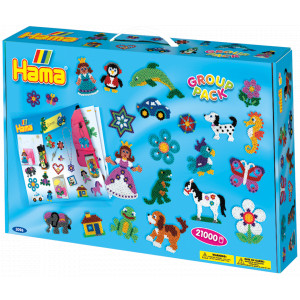 Hama Midi Gruppen-Geschenkbox 3096 21.000 Perlen und 21 Stiftplatten von Hama