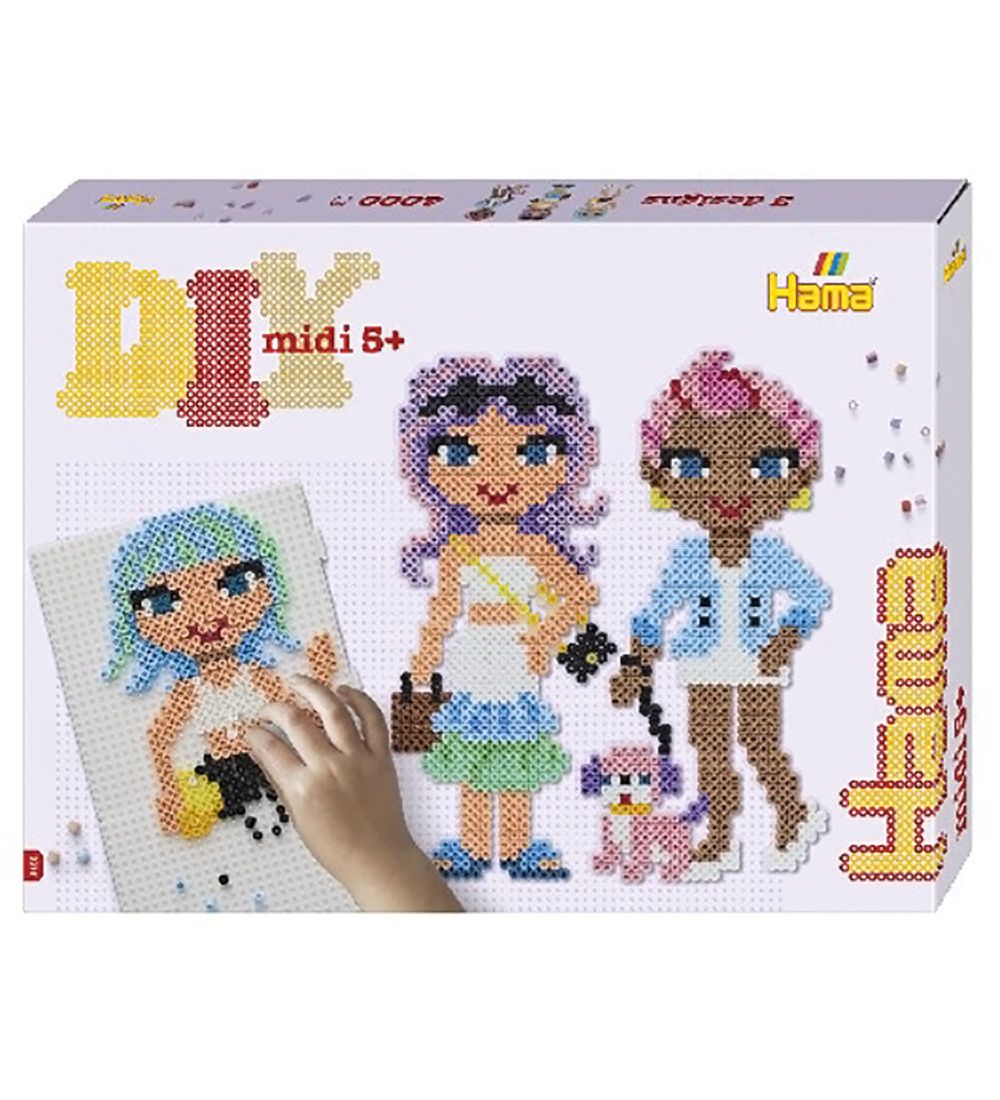 Hama Midi Perlenset - 4000 st. - Kluge Mädchen - Hama - One Size - Perlen Hama Midi Perlenset - 4000 st. - Kluge Mädchen - Hama - One Size - Perlen von Hama