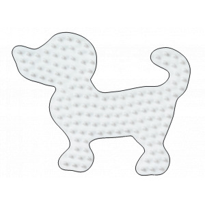 Hama Midi Steckplatte Hund klein Weiß 9,5x7,5cm - 1 Stk von Hama