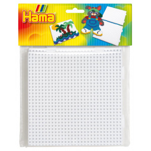 Hama Midi Stiftplatten 4458 quadratische Stiftplatten Weiß - 2 Stk von Hama