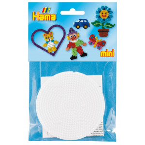 Hama Mini Back 5205 Runde Stiftplatten Weiß 8x8cm - 2 Stk von Hama